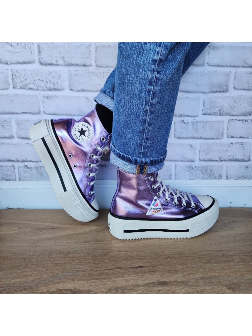 Converse Chuck Taylor All Star Lift Double Stack Purple 10.5 Women Shoes A15163C